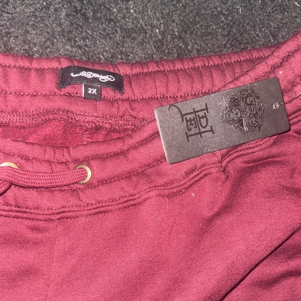 Dark Red Sweatpants with Logo - Picture 3 of 3